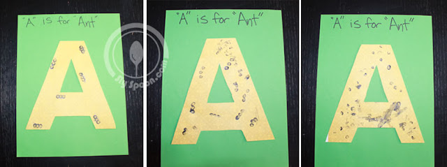 Toddler/Preshooler letter craft A is for Ant with related craft, tracing sheets and fruits/vegetables. 