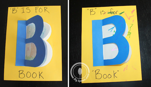 Toddler Preschooler letter of the week, letter B is for book, unique letter