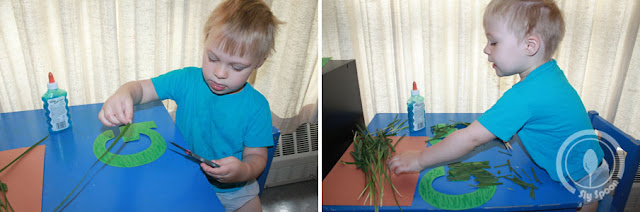 Toddler/Preshooler letter of the week craft G is for Grass with related craft, tracing sheets and fruits/vegetables. 