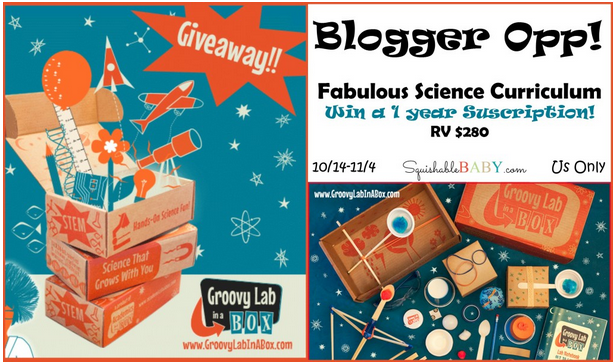 Blogger opp Grovy Lab in a box 1 year subscription giveaway - homeschool