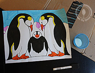 Cardboard Creations - How to Make Any Picture Into a Cardboard Puzzle, penguin puzzle