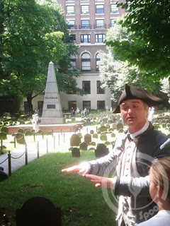 Freedom Trail Tour guide dressed up actor
