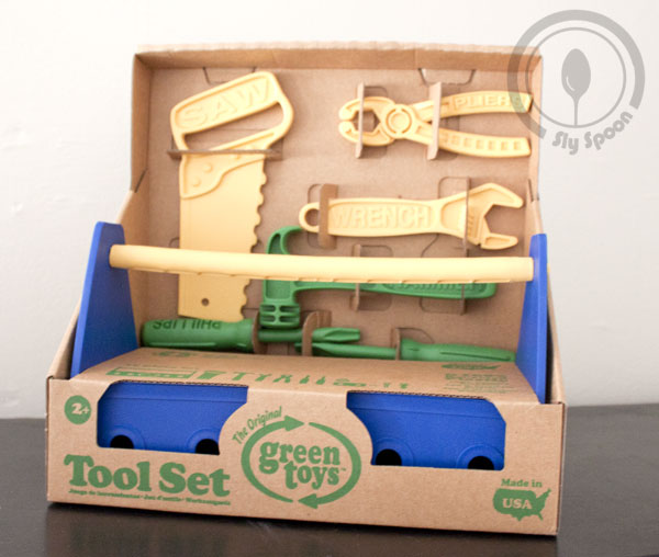 Green Toys tool chest made from recycled milk cartons
