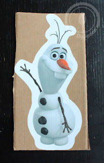 Easy DIY Character Lacing Cards - Cardboard Creations - Frozen Lacing Cards - Olaf