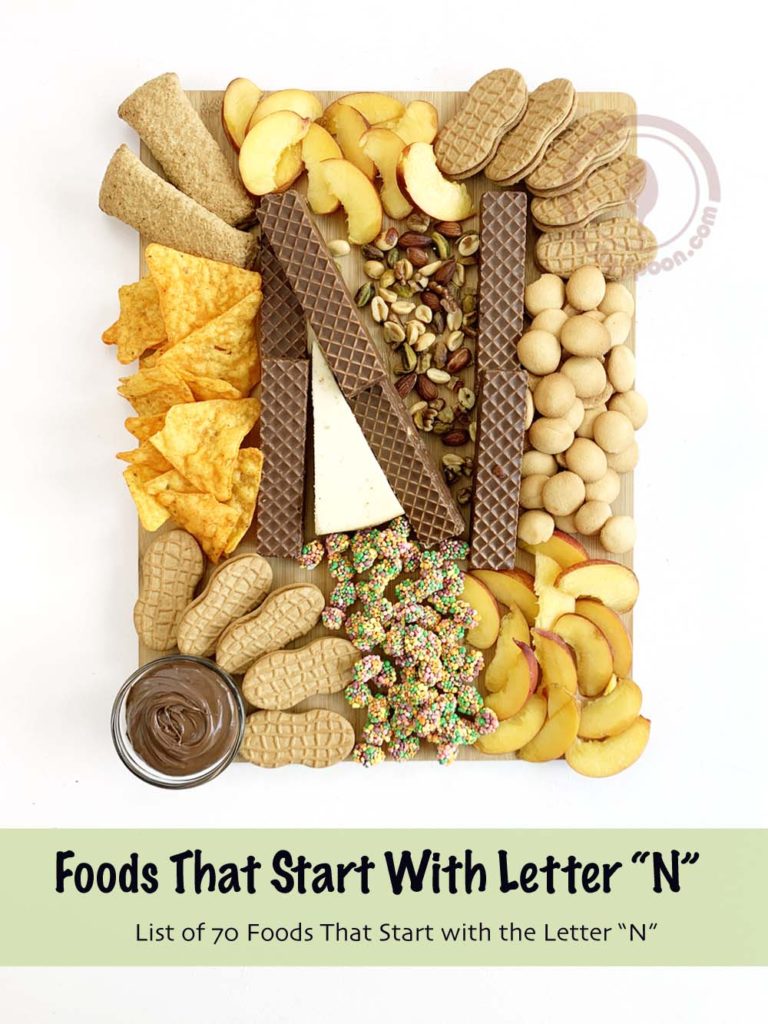 Letter N Foods List Charcuterie Board