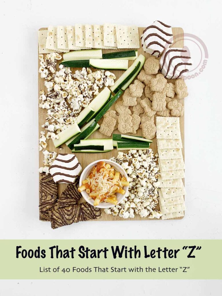 letter Z foods charcuterie board 