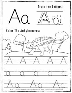 Free Letter A Tracing Worksheets - Sly Spoon