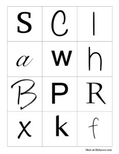 Alphabet Letters that don't have an "E" 