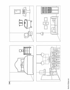 Letter D Activity - Doll House Rooms Cut Out