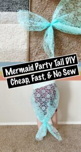 No Sew Mermaid Birthday Party Tail DIY