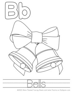 Joyful Learning: Free Printable Christmas-Themed Letter B Worksheets ...