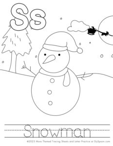 Joyful Learning: Free Printable Christmas-Themed Letter S Worksheets ...