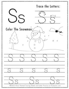 Joyful Learning: Free Printable Christmas-Themed Letter S Worksheets ...