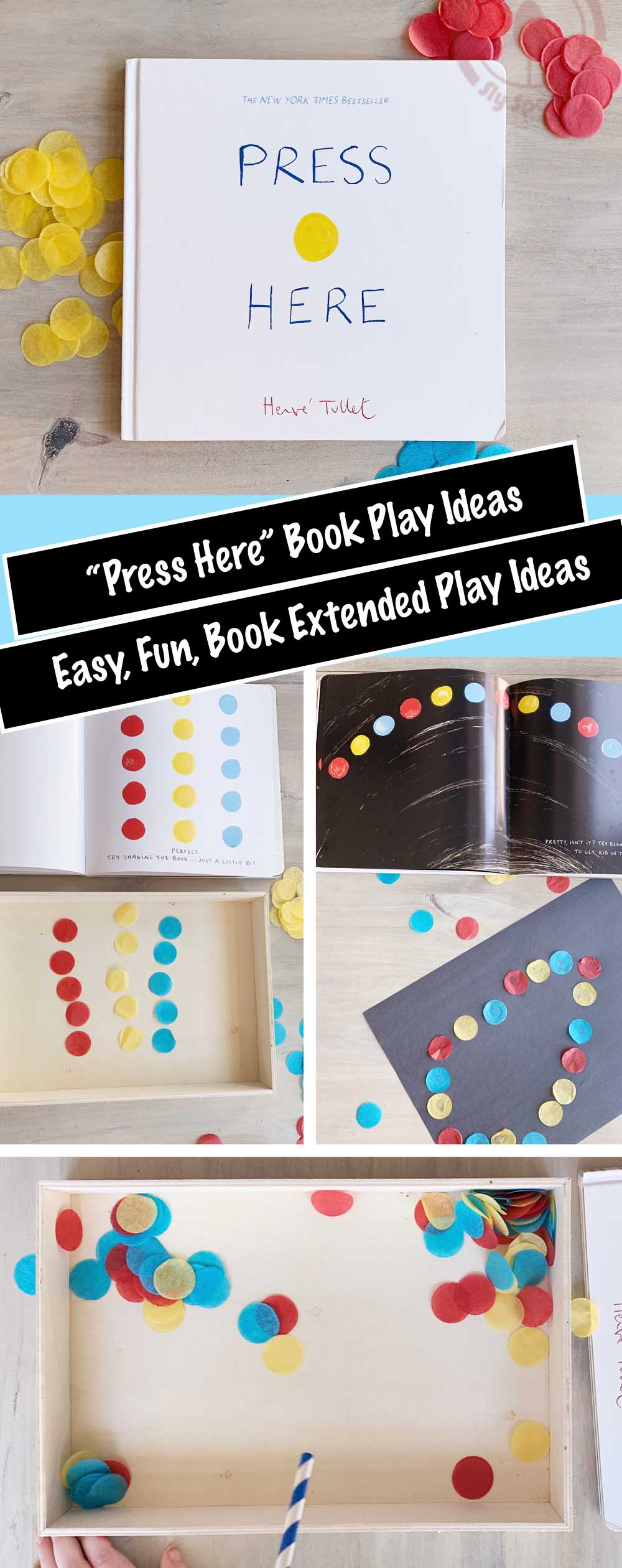 Press Here Book and Bin Easy Fun Activity Ideas