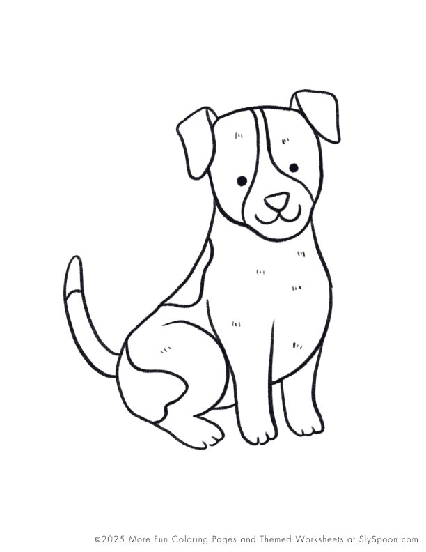 Free Printable Dog Puppy Doggie Themed Coloring Page Jack Russel Terrier Dog, Free Printable Worksheets