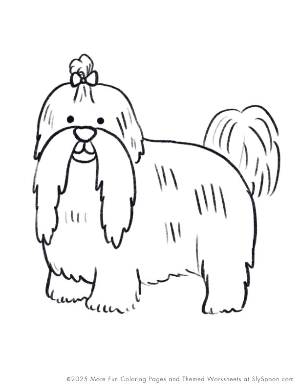 Free Printable Dog Puppy Doggie Themed Coloring Page Maltese Dog, Free Printable Worksheets