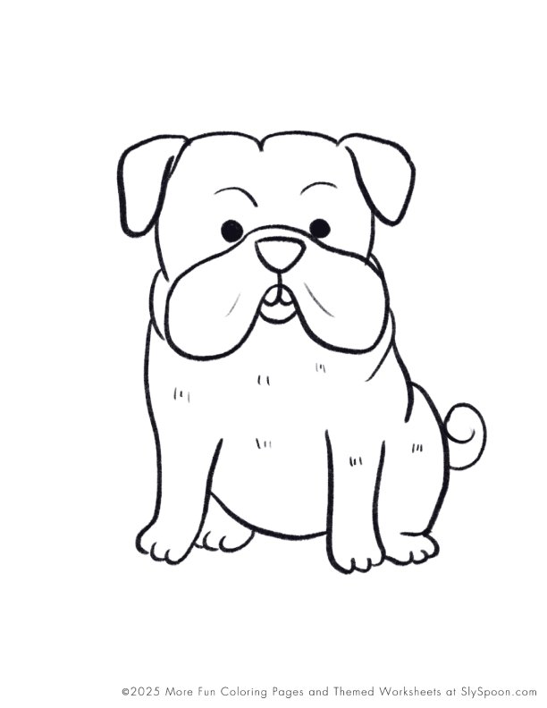 Free Printable Dog Puppy Doggie Themed Coloring Page Pug Dog, Free Printable Worksheets