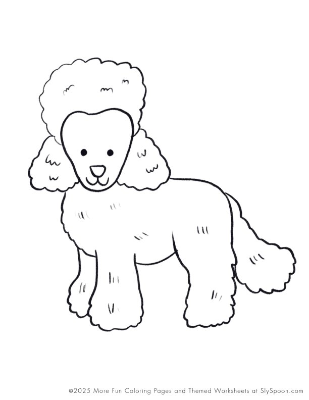 Free Printable Dog Puppy Doggie Themed Coloring Page Toy Poodle Dog, Free Printable Worksheets