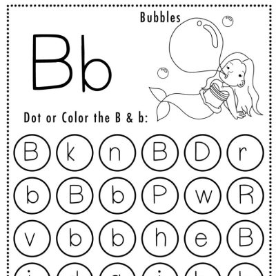 Letter B Mermaid Worksheet