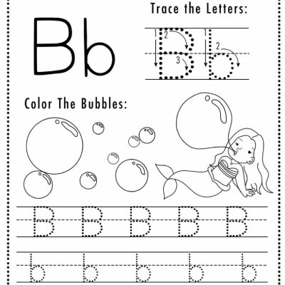 Letter B Mermaid Worksheet