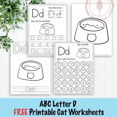 Letter D Cat Worksheets