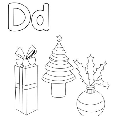 Letter D Christmas Worksheets
