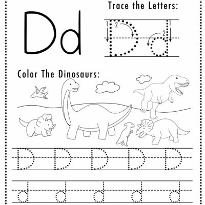 Letter D Dinos Worksheets