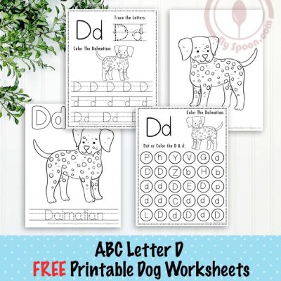 Letter D Dog Worksheets