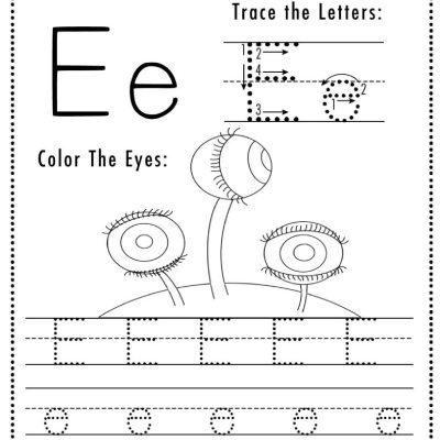 Halloween Letter E Worksheets