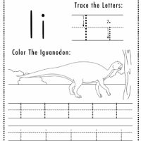 Dino Themed Letter I Worksheets