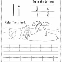 Mermaid Themed Letter I Worksheets