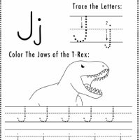 Dino Themed Letter J Worksheets