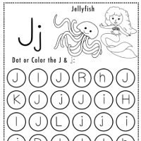 Mermaid Themed Letter J Worksheets