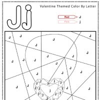 Color by Letter J Valentine