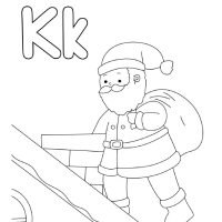 Christmas Themed Letter K Worksheets