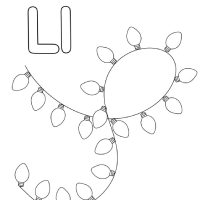 Christmas Themed Letter L Worksheets