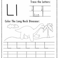 Dino Themed Letter L Worksheets