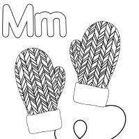 Christmas Themed Letter M Worksheets
