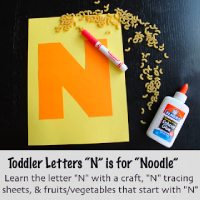 Letter N Noodle Craft