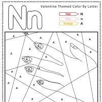 Color By Letter N Valentine