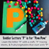 Pom Pom Letter P Craft