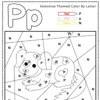 Color By Letter P Valentine