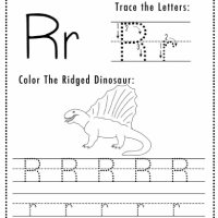 Dino Themed Letter R Worksheets