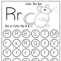 Halloween Themed Letter R Worksheets