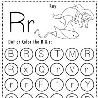 Mermaid Themed Letter R Worksheets