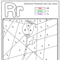 Color By Letter R Valentine