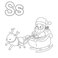 Christmas Themed Letter S Worksheets