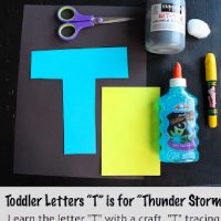 Thunder Storm Letter T Craft