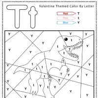 Color By Letter T Valentine