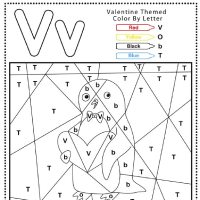 Color By Letter V Valentine